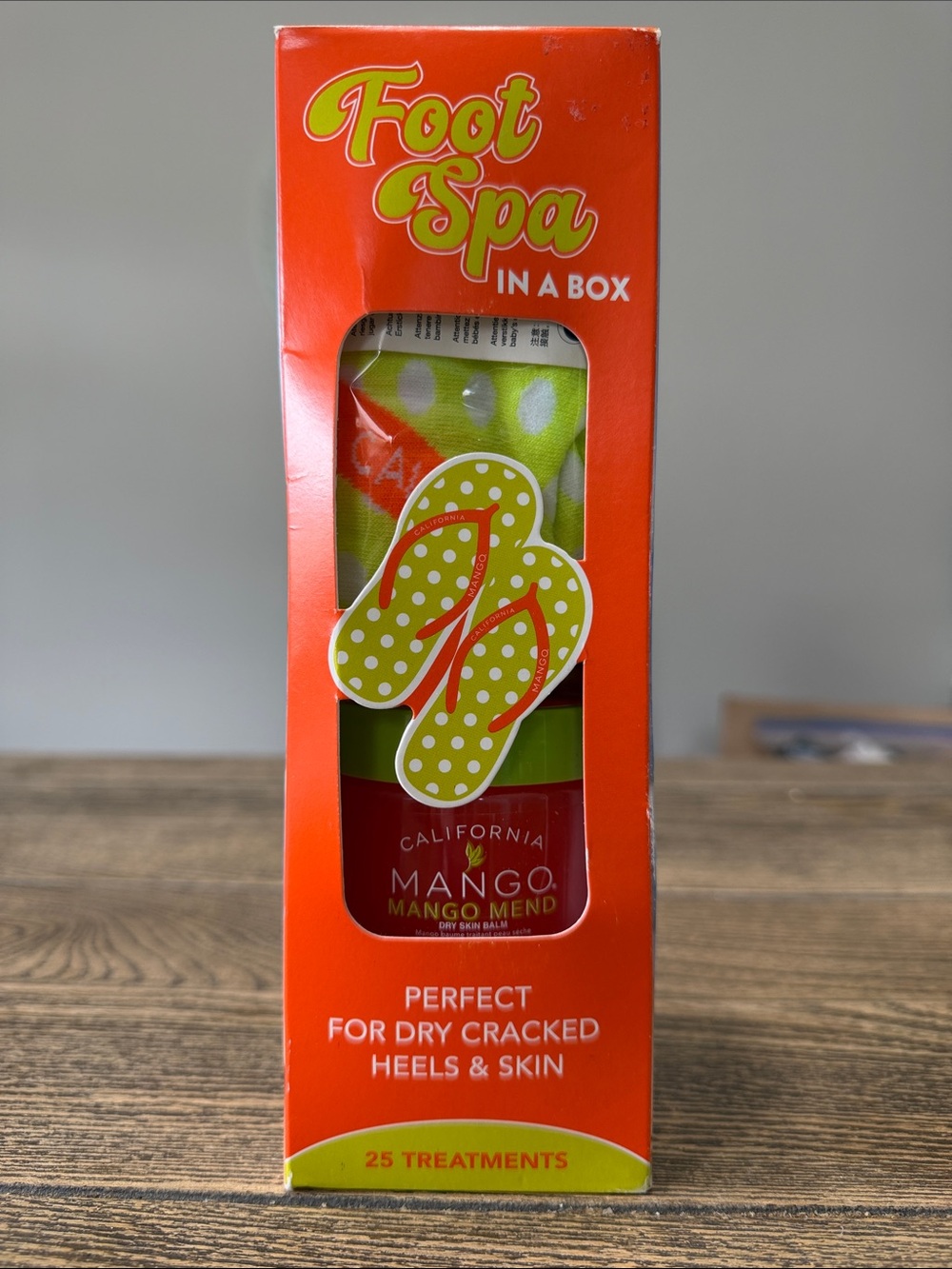 California‎ Mango Foot Treatment Socks + Dry Skin Balm For Dry Cracked Feet
